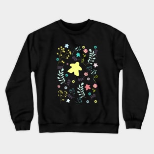 Meeple and Flowers for Board Game Addicts Crewneck Sweatshirt